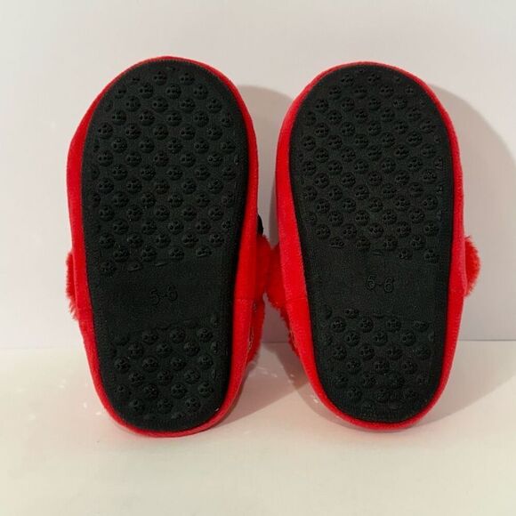 Disney Junior Minnie Mouse Slippers Red with Bows | Toddler Size 5/6 - Picture 7 of 9